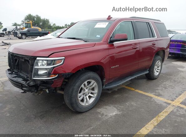 1GNSCBKC3GR260845 2016 CHEVROLET TAHOE Red Առջևի ձախ երեք քառորդ տեսարան