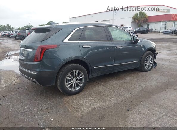 1GYKNCR46MZ197317 2021 CADILLAC XT5 Синий Задняя правая четверть