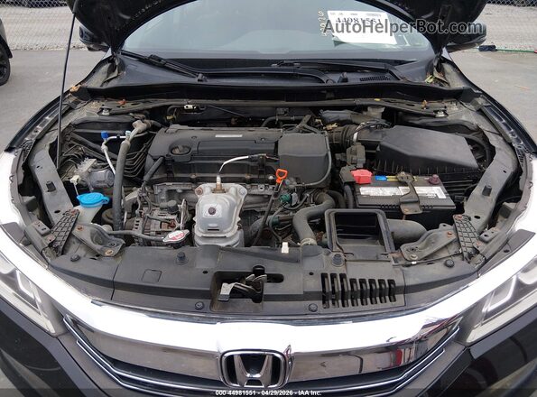 1HGCR2F74GA157264 2016 HONDA ACCORD Black Widok z tyłu