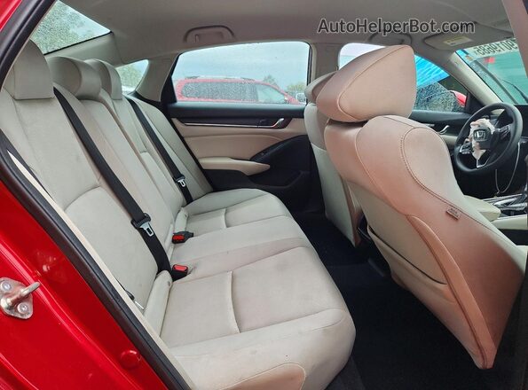 1HGCV1F15KA014219 2019 HONDA ACCORD Красный Вид задних сидений