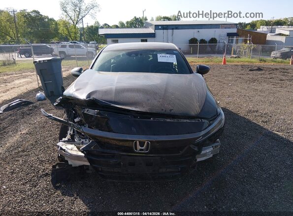 1HGCV1F30KA011780 2019 HONDA ACCORD Black უკანა სალონის ხედი