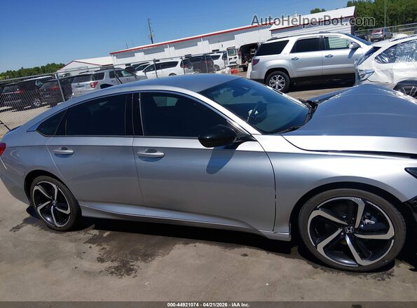 1HGCV1F30MA117715 2021 HONDA ACCORD Серебряный Вид задней части салона
