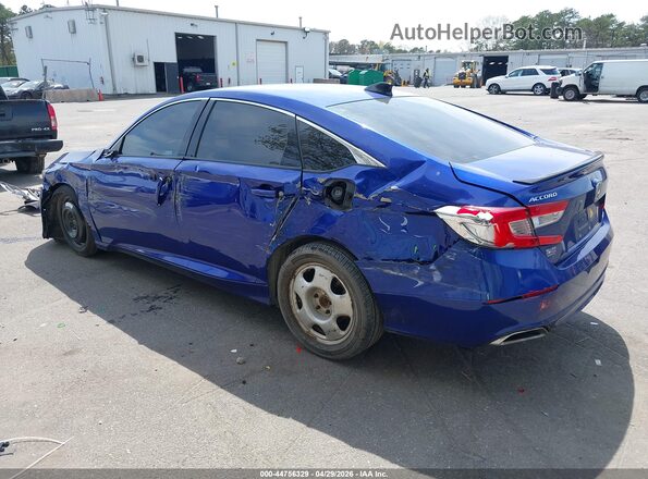 1HGCV1F31MA074390 2021 HONDA ACCORD Blue Հետևի ձախ