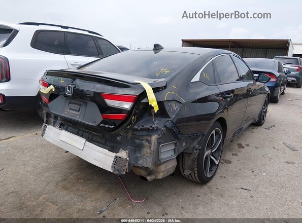 1HGCV1F32KA045784 2019 HONDA ACCORD Black Widok z przodu