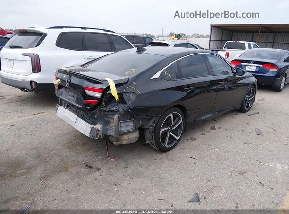 1HGCV1F32KA045784 2019 HONDA ACCORD Black Tył prawy