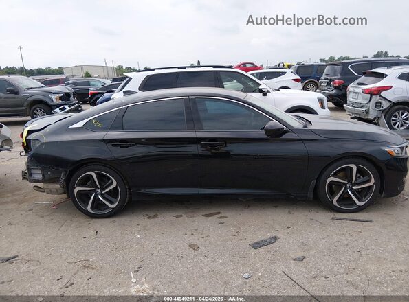 1HGCV1F32KA045784 2019 HONDA ACCORD Black Widok wnętrza 360 stopni