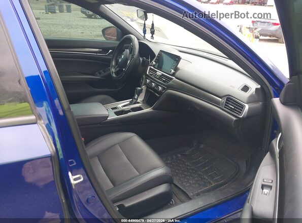 1HGCV1F32KA083080 2019 HONDA ACCORD Blue Вид салону спереду