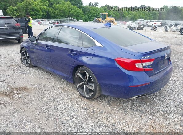 1HGCV1F32KA083080 2019 HONDA ACCORD Blue Задня ліва чверть