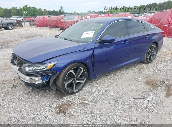 1HGCV1F32KA083080 2019 HONDA ACCORD Blue Передня ліва чверть