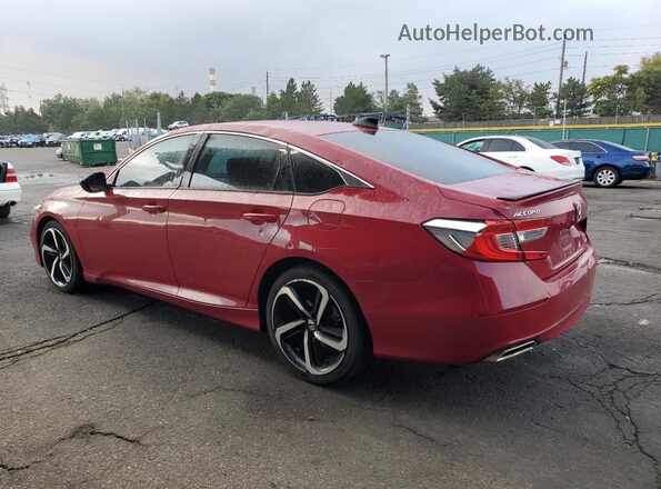 1HGCV1F33MA026275 2021 HONDA ACCORD Красный Задняя левая четверть