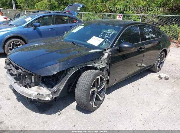 1HGCV1F34MA089921 2021 HONDA ACCORD Black Przód lewy