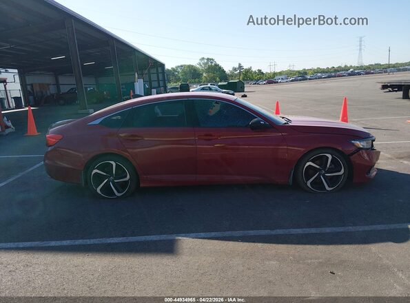 1HGCV1F34MA104305 2021 HONDA ACCORD Red Rear interior view