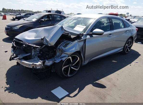 1HGCV1F35KA011323 2019 HONDA ACCORD Silver Передня ліва чверть