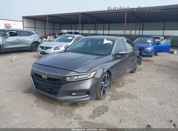 1HGCV1F35KA174330 2019 HONDA ACCORD Gray Передня ліва чверть