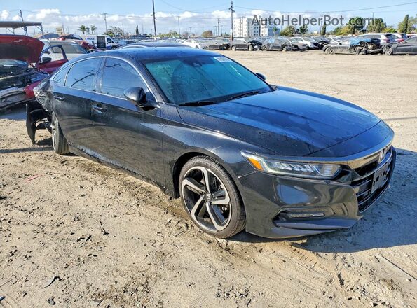 1HGCV1F36LA005564 2020 HONDA ACCORD Black Przód prawy