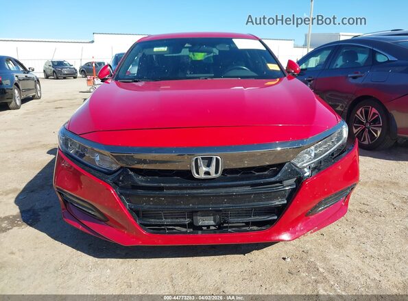 1HGCV1F37KA118227 2019 HONDA ACCORD Red Widok zestawu wskaźników