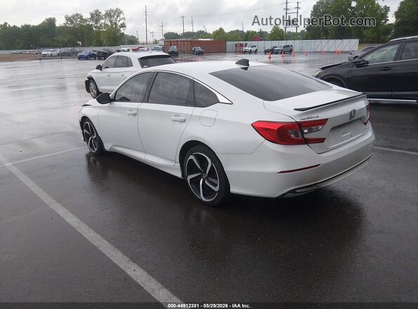 1HGCV1F37MA052992 2021 HONDA ACCORD White Trasero izquierdo