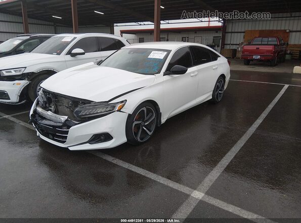 1HGCV1F37MA052992 2021 HONDA ACCORD White Vista tres cuartos delantera izquierda