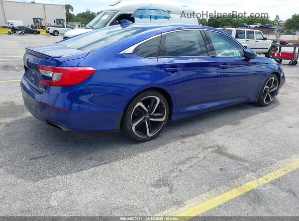 1HGCV1F38KA170207 2019 HONDA ACCORD Синий Задняя правая четверть