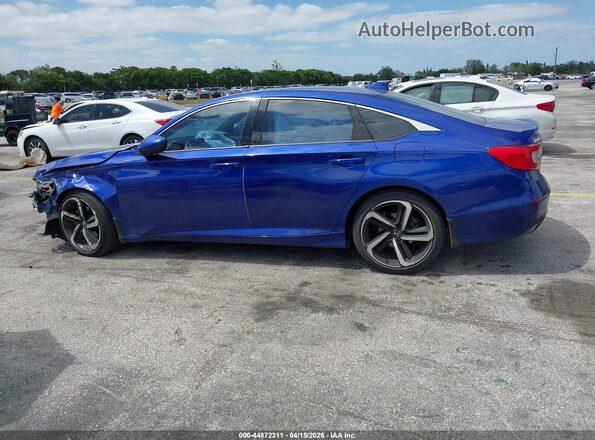1HGCV1F38KA170207 2019 HONDA ACCORD Синий Панорамный вид салона 360°