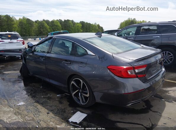 1HGCV1F39KA002270 2019 HONDA ACCORD Gray Задня ліва чверть