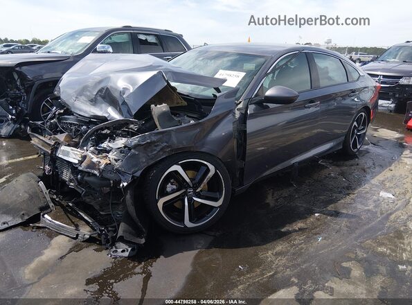 1HGCV1F39KA002270 2019 HONDA ACCORD Gray Передня ліва чверть