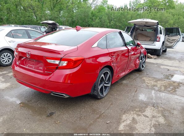 1HGCV1F3XKA106248 2019 HONDA ACCORD Красный Задняя правая четверть