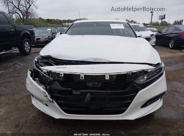 1HGCV1F41KA112965 2019 HONDA ACCORD White Instrument cluster view