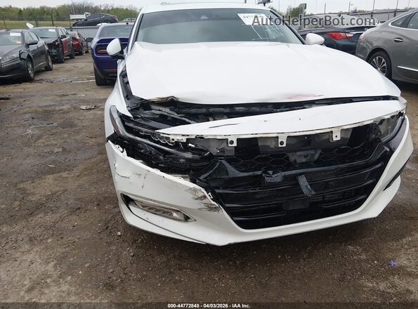 1HGCV1F41KA112965 2019 HONDA ACCORD White Front view