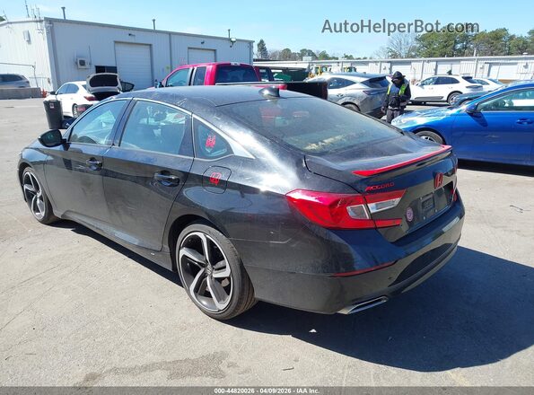 1HGCV1F45NA069655 2022 HONDA ACCORD Black უკანა მარცხენა