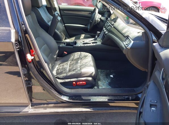 1HGCV1F45NA069655 2022 HONDA ACCORD Black წინა სალონის ხედი