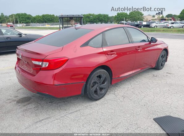 1HGCV1F52JA210264 2018 HONDA ACCORD Red Tył prawy