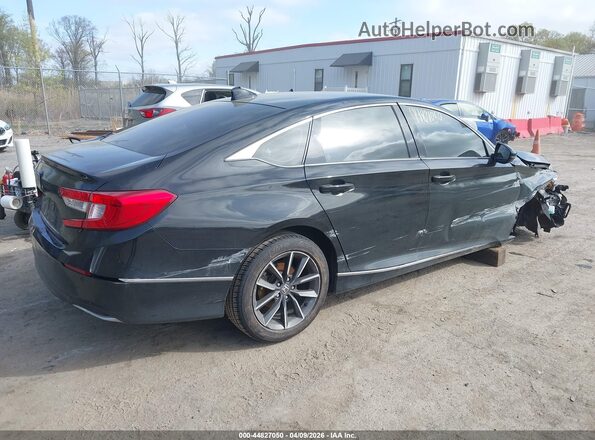 1HGCV1F53MA057205 2021 HONDA ACCORD Черный Задняя правая четверть