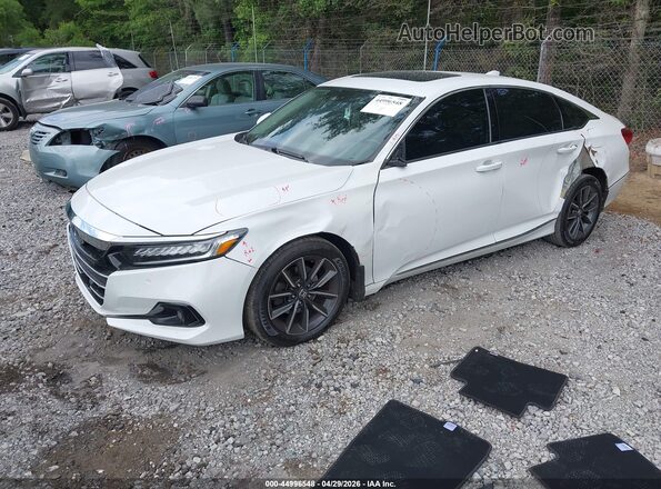 1HGCV1F57NA025133 2022 HONDA ACCORD White წინა მარცხენა ხედი სამი მეოთხედიდან