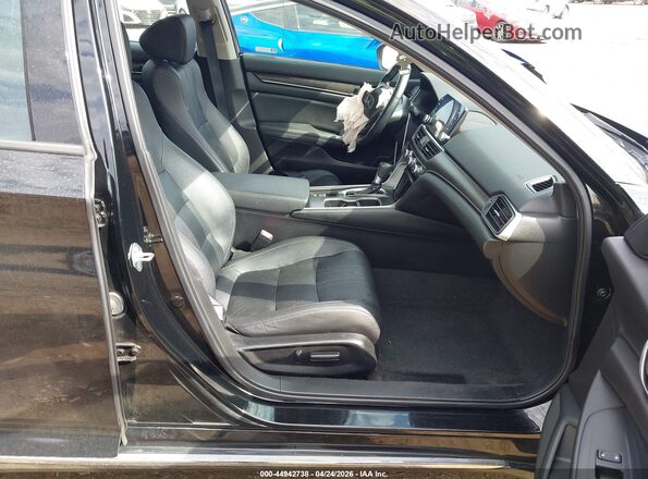 1HGCV1F59LA099487 2020 HONDA ACCORD Black წინა სალონის ხედი