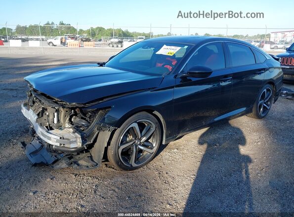 1HGCV2F30KA011025 2019 HONDA ACCORD Black Передня ліва чверть
