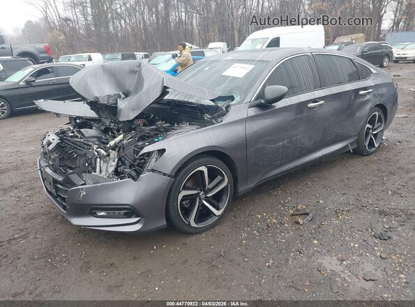 1HGCV2F31KA012474 2019 HONDA ACCORD Gray 