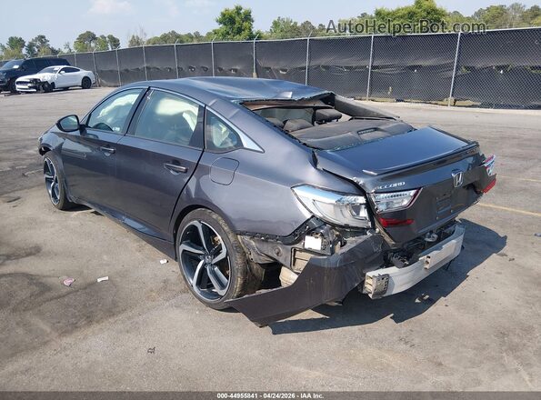 1HGCV2F32KA011768 2019 HONDA ACCORD Gray Задня ліва чверть