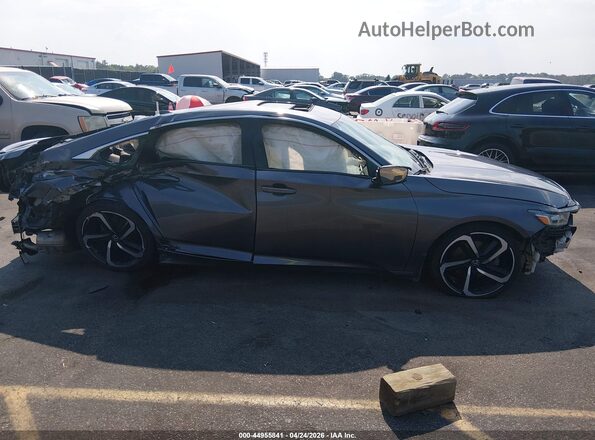 1HGCV2F32KA011768 2019 HONDA ACCORD Gray Вид задньої частини салону