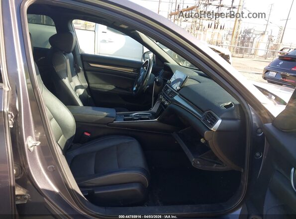 1HGCV2F32KA031700 2019 HONDA ACCORD Black Widok wnętrza z przodu