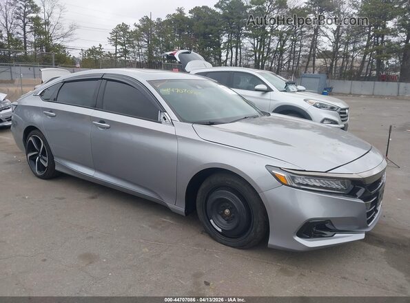 1HGCV2F33MA016609 2021 HONDA ACCORD Silver Front view
