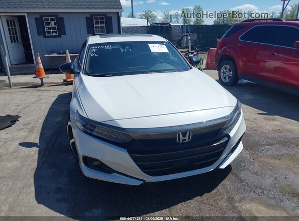 1HGCV2F34MA027313 2021 HONDA ACCORD White Vista del cuadro de instrumentos