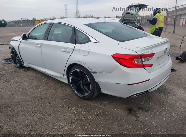 1HGCV2F38KA012682 2019 HONDA ACCORD White Rear left