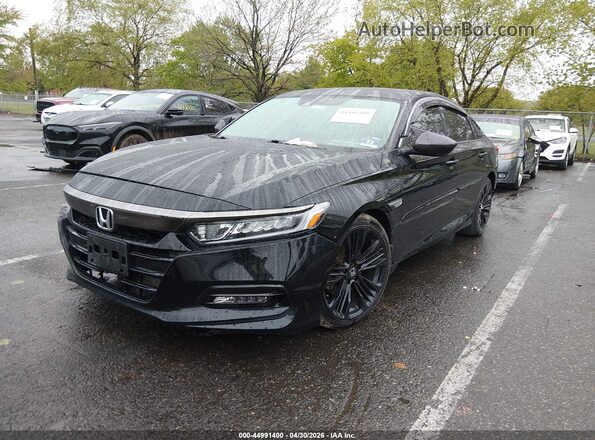 1HGCV2F39KA008981 2019 HONDA ACCORD Black Front left