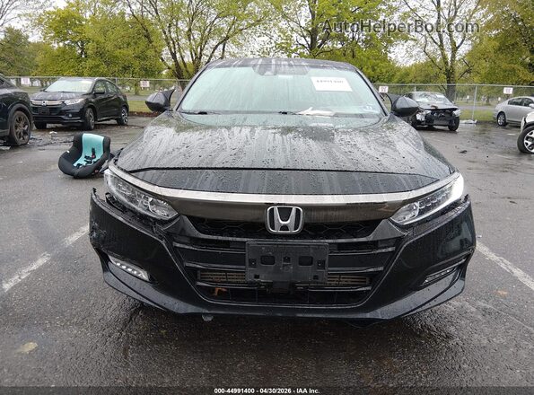 1HGCV2F39KA008981 2019 HONDA ACCORD Black Front view