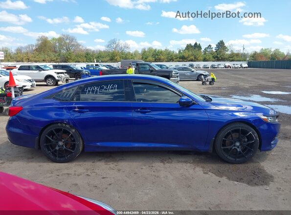 1HGCV2F39KA020418 2019 HONDA ACCORD Синий Вид задней части салона
