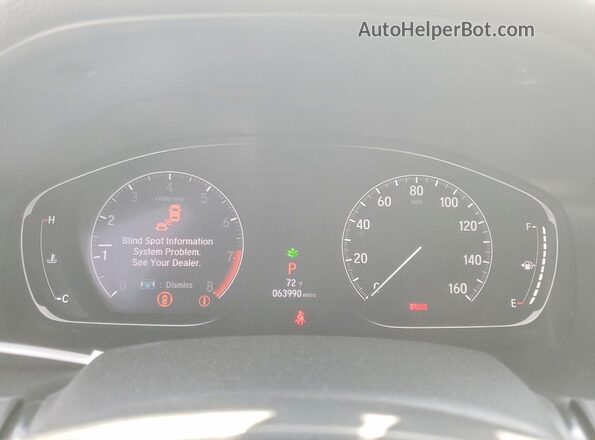 1HGCV2F3XLA005525 2020 HONDA ACCORD Белый Вид щитка приборов