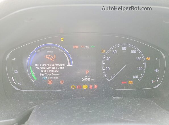 1HGCV3F10KA003947 2019 HONDA ACCORD Beige Vista del cuadro de instrumentos