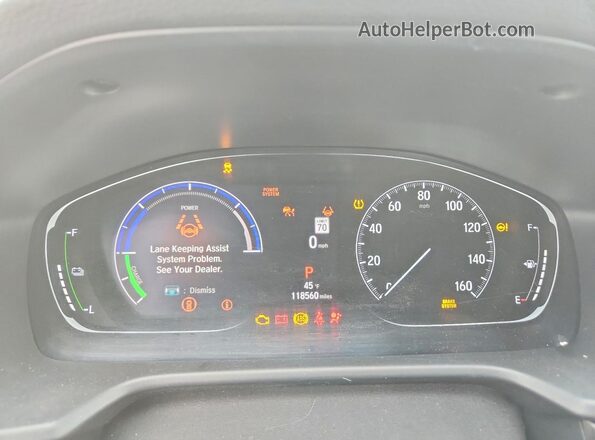 1HGCV3F1XMA018409 2021 HONDA ACCORD Silver Vista del cuadro de instrumentos