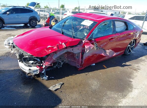 1HGCV3F24NA025785 2022 HONDA ACCORD Red Przód lewy